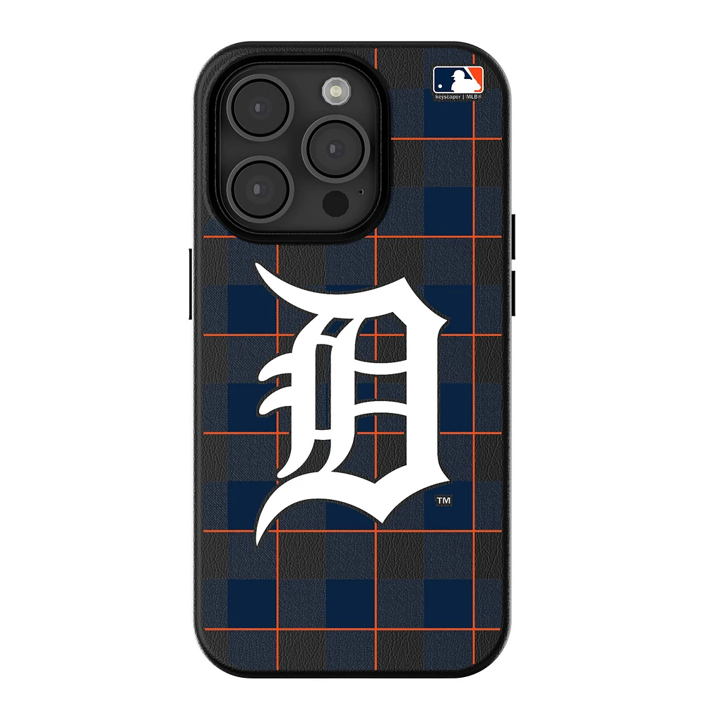 Keyscaper Detroit Tigers Plaid Magnetic Bump iPhone Case