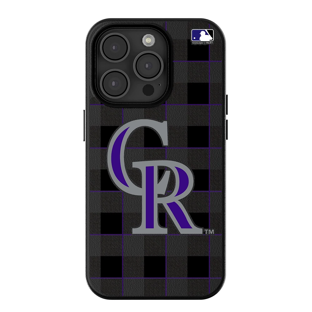 Keyscaper Colorado Rockies Plaid Magnetic Bump iPhone Case