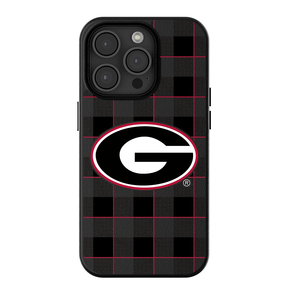 Keyscaper Georgia Bulldogs Plaid Magnetic Bump iPhone Case