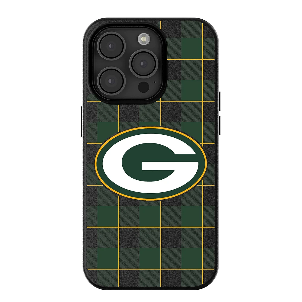 Keyscaper Green Bay Packers Plaid Magnetic Bump iPhone Case
