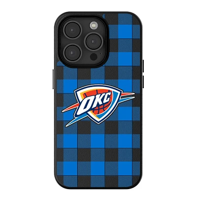 Keyscaper Oklahoma City Thunder Plaid Magnetic Bump iPhone Case