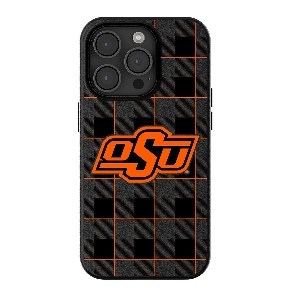 Keyscaper Oklahoma State Cowboys Plaid Magnetic Bump iPhone Case