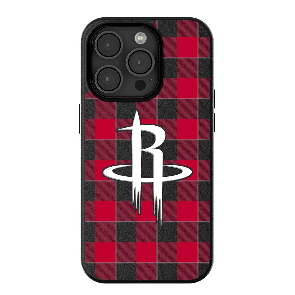 Keyscaper Houston Rockets Plaid Magnetic Bump iPhone Case
