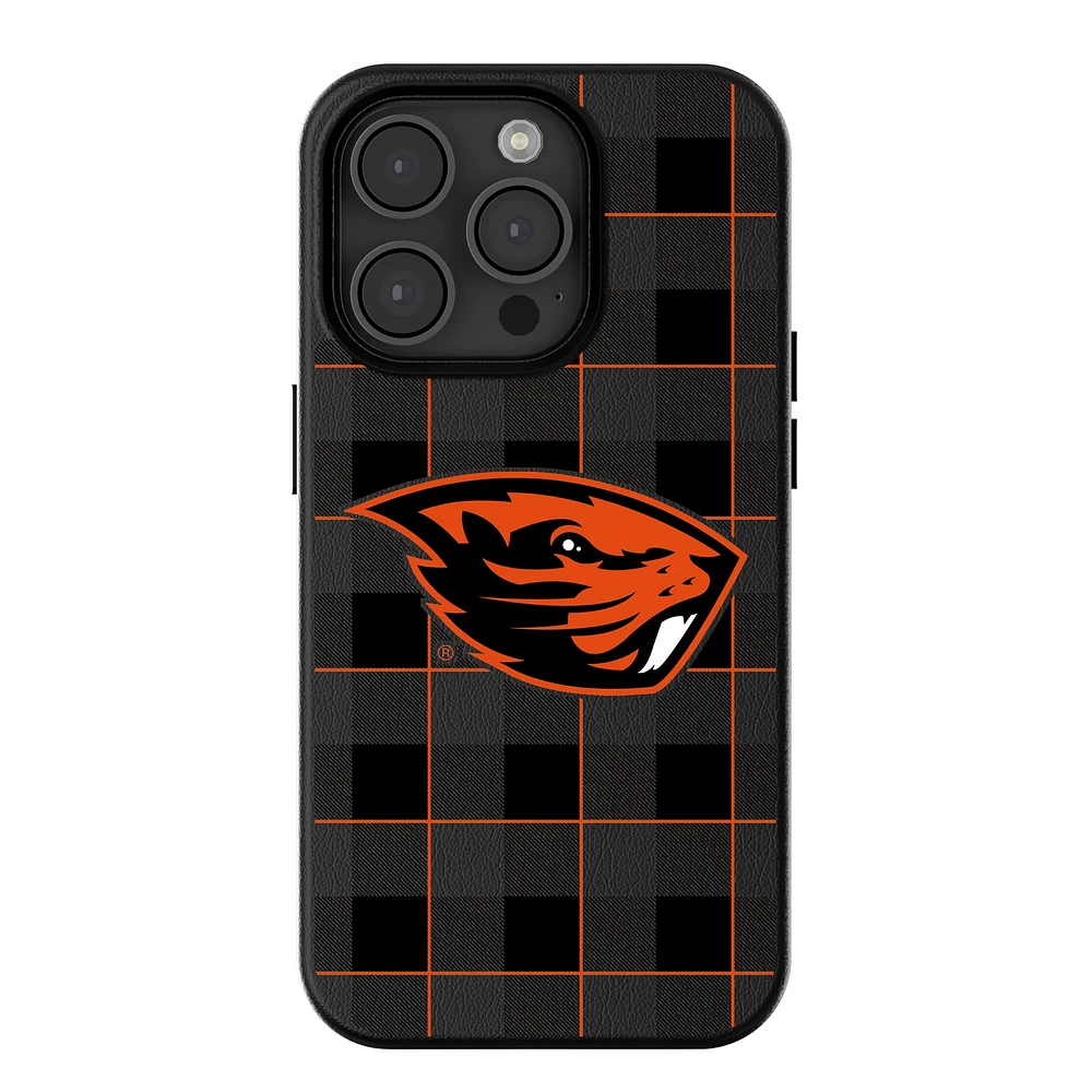 Keyscaper Oregon State Beavers Plaid Magnetic Bump iPhone Case