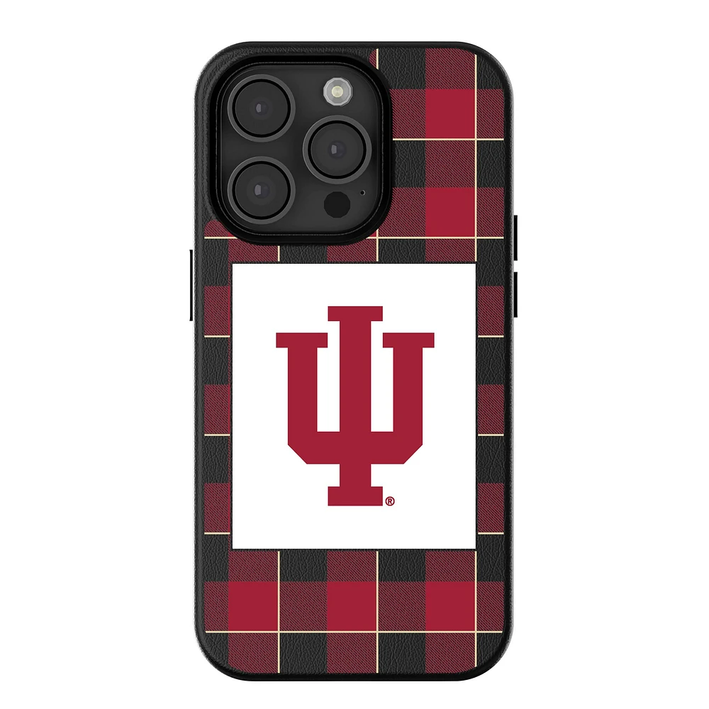 Keyscaper Indiana Hoosiers Plaid Magnetic Bump iPhone Case