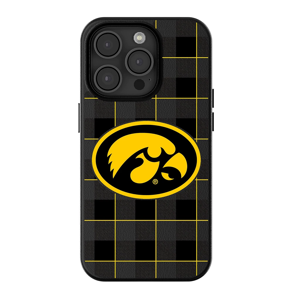 Keyscaper Iowa Hawkeyes Plaid Magnetic Bump iPhone Case