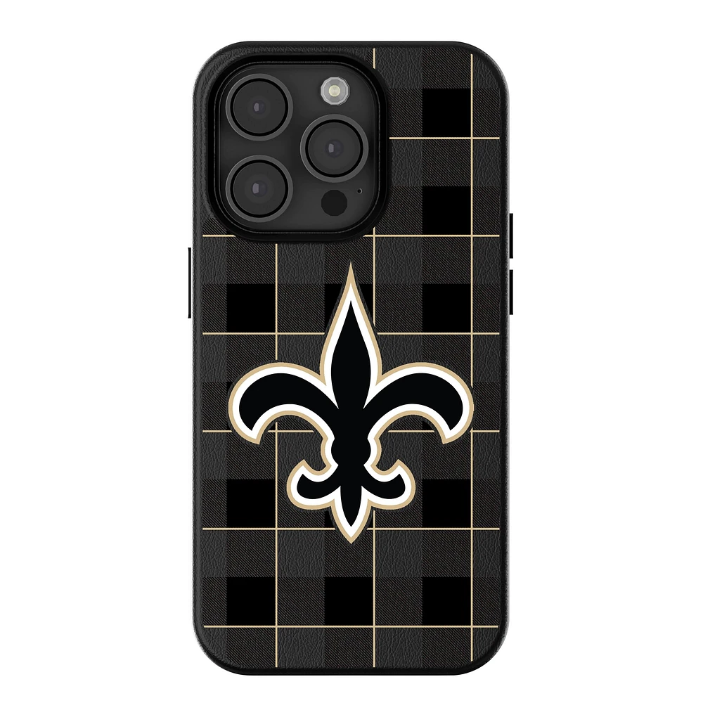 Keyscaper New Orleans Saints Plaid Magnetic Bump iPhone Case