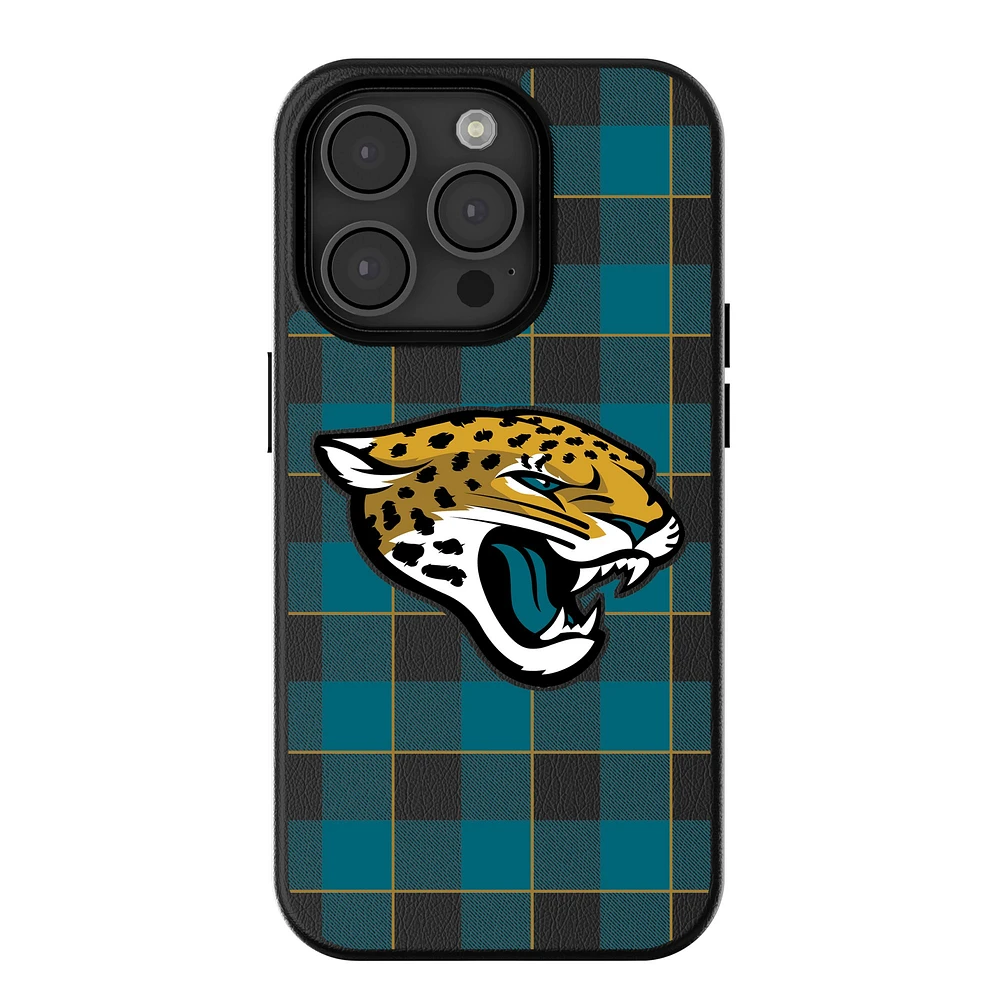 Keyscaper Jacksonville Jaguars Plaid Magnetic Bump iPhone Case
