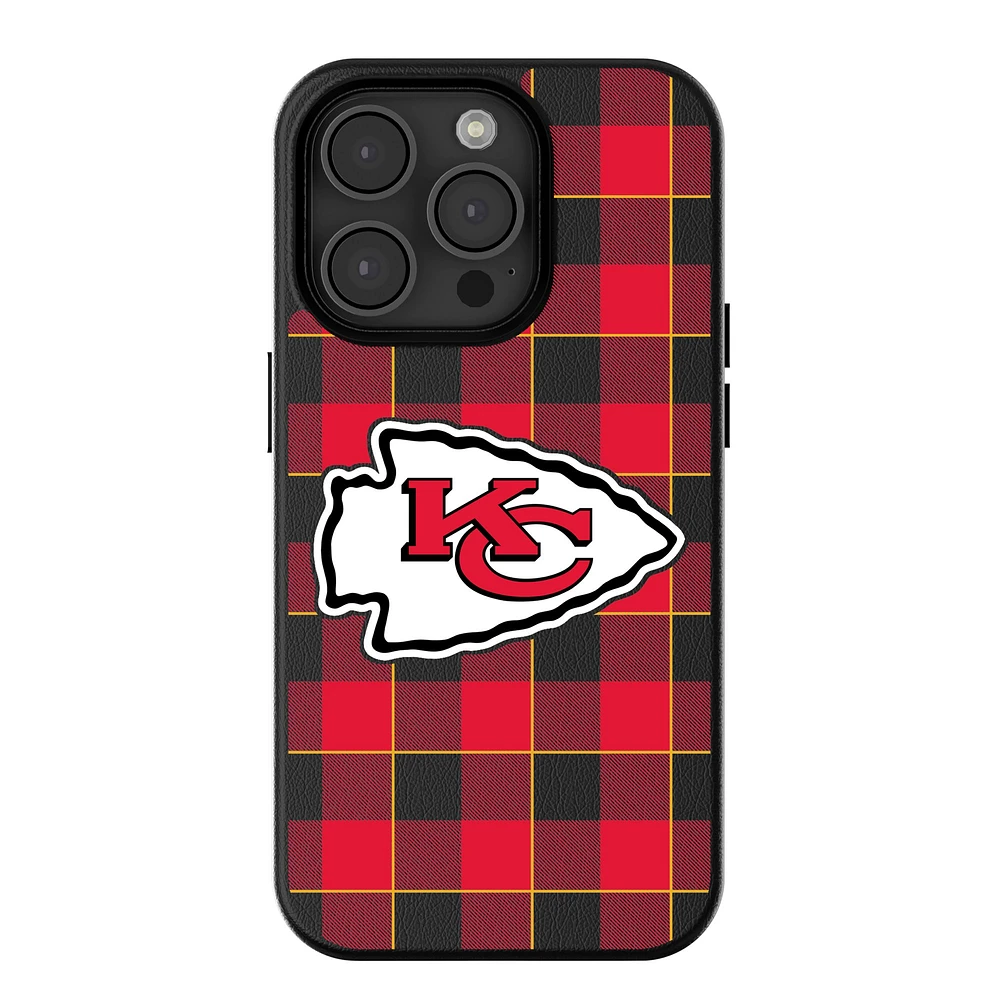Keyscaper Kansas City Chiefs Plaid Magnetic Bump iPhone Case