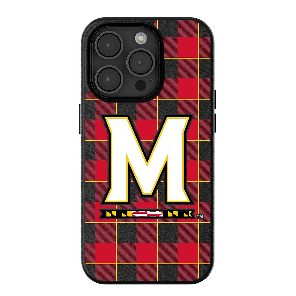 Keyscaper Maryland Terrapins Plaid Magnetic Bump iPhone Case