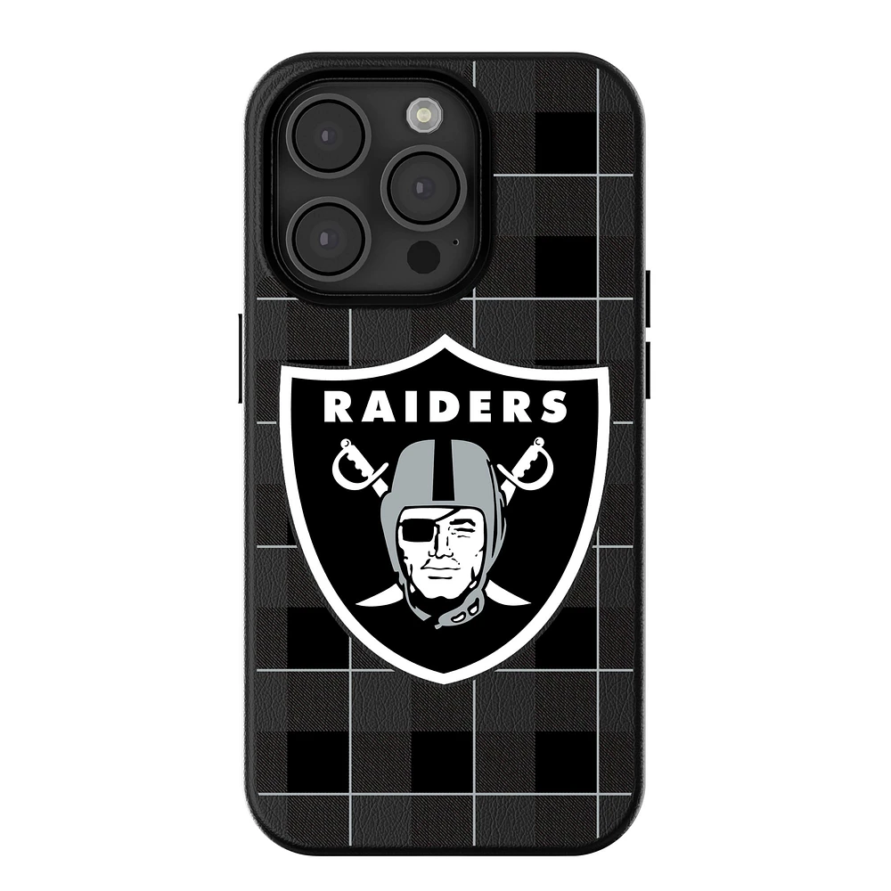 Keyscaper Las Vegas Raiders Plaid Magnetic Bump iPhone Case