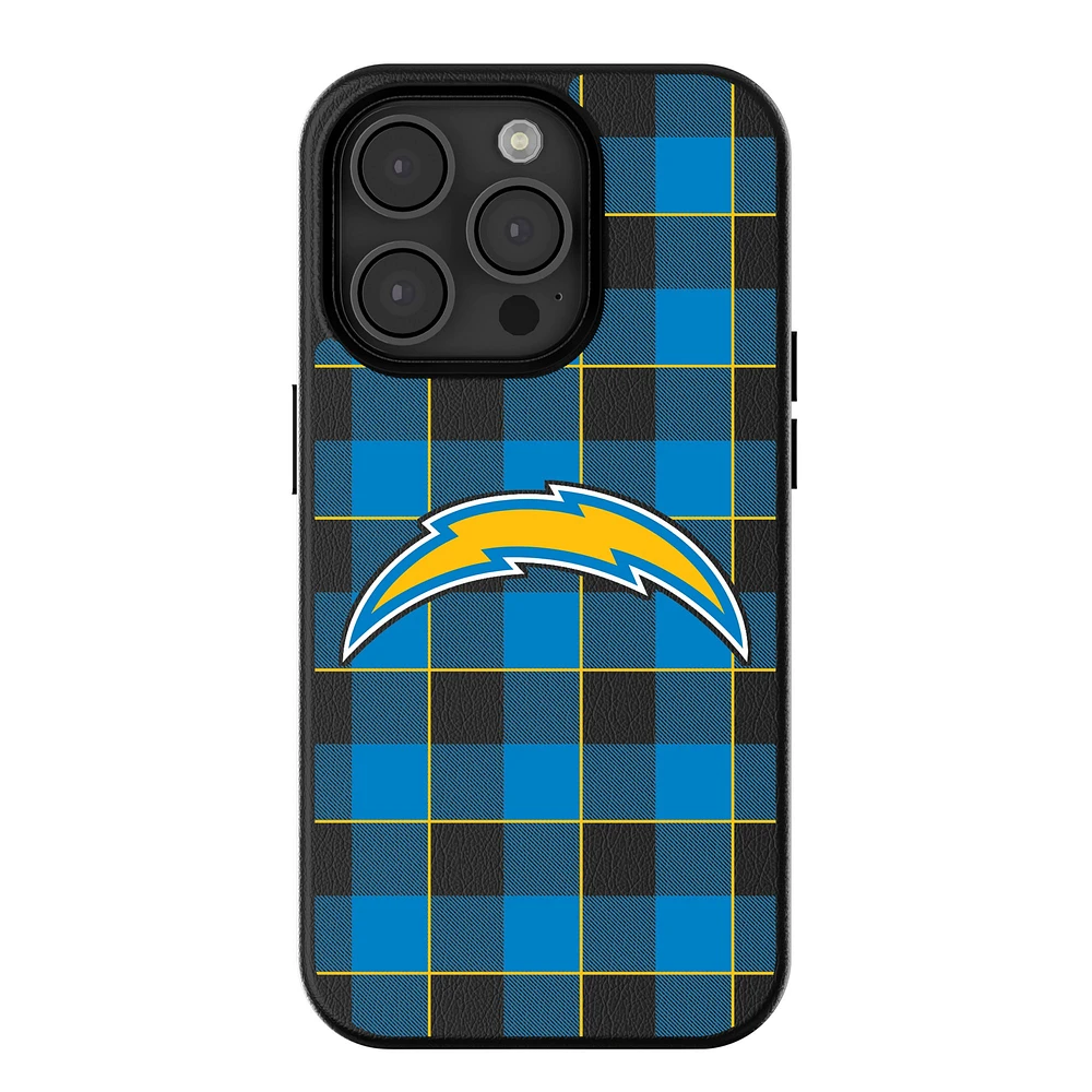 Keyscaper Los Angeles Chargers Plaid Magnetic Bump iPhone Case