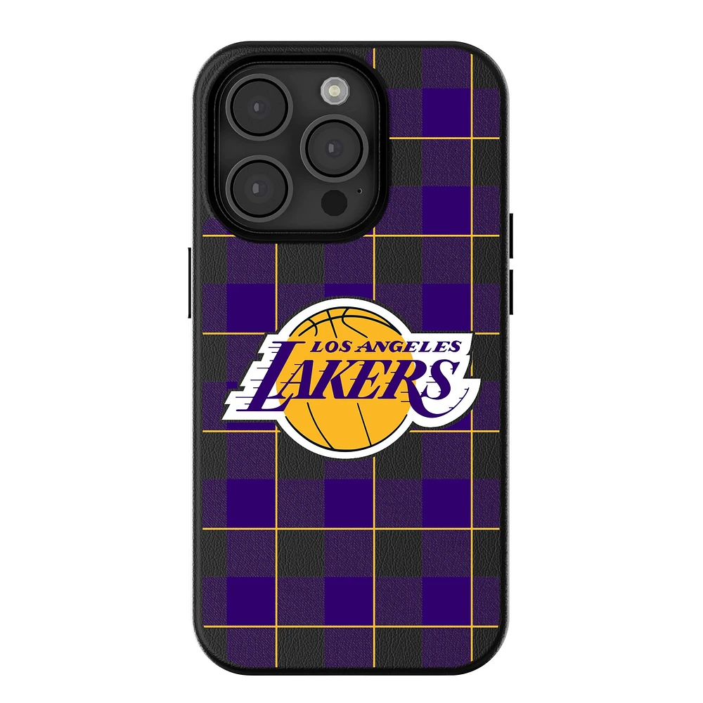 Keyscaper Los Angeles Lakers Plaid Magnetic Bump iPhone Case