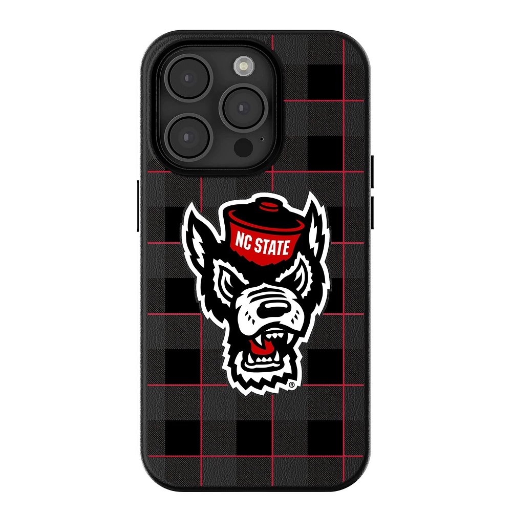 Keyscaper NC State Wolfpack Plaid Magnetic Bump iPhone Case