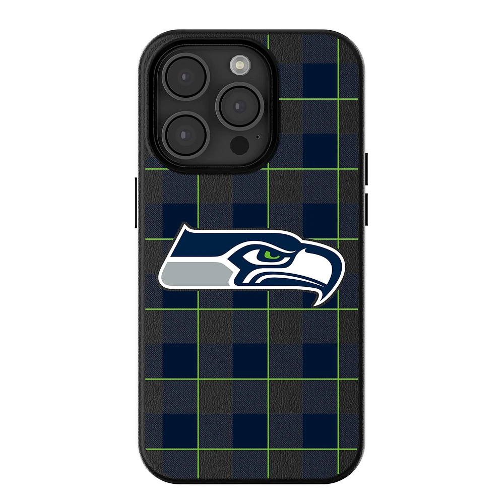 Keyscaper Seattle Seahawks Plaid Magnetic Bump iPhone Case