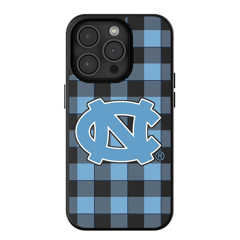 Keyscaper North Carolina Tar Heels Plaid Magnetic Bump iPhone Case