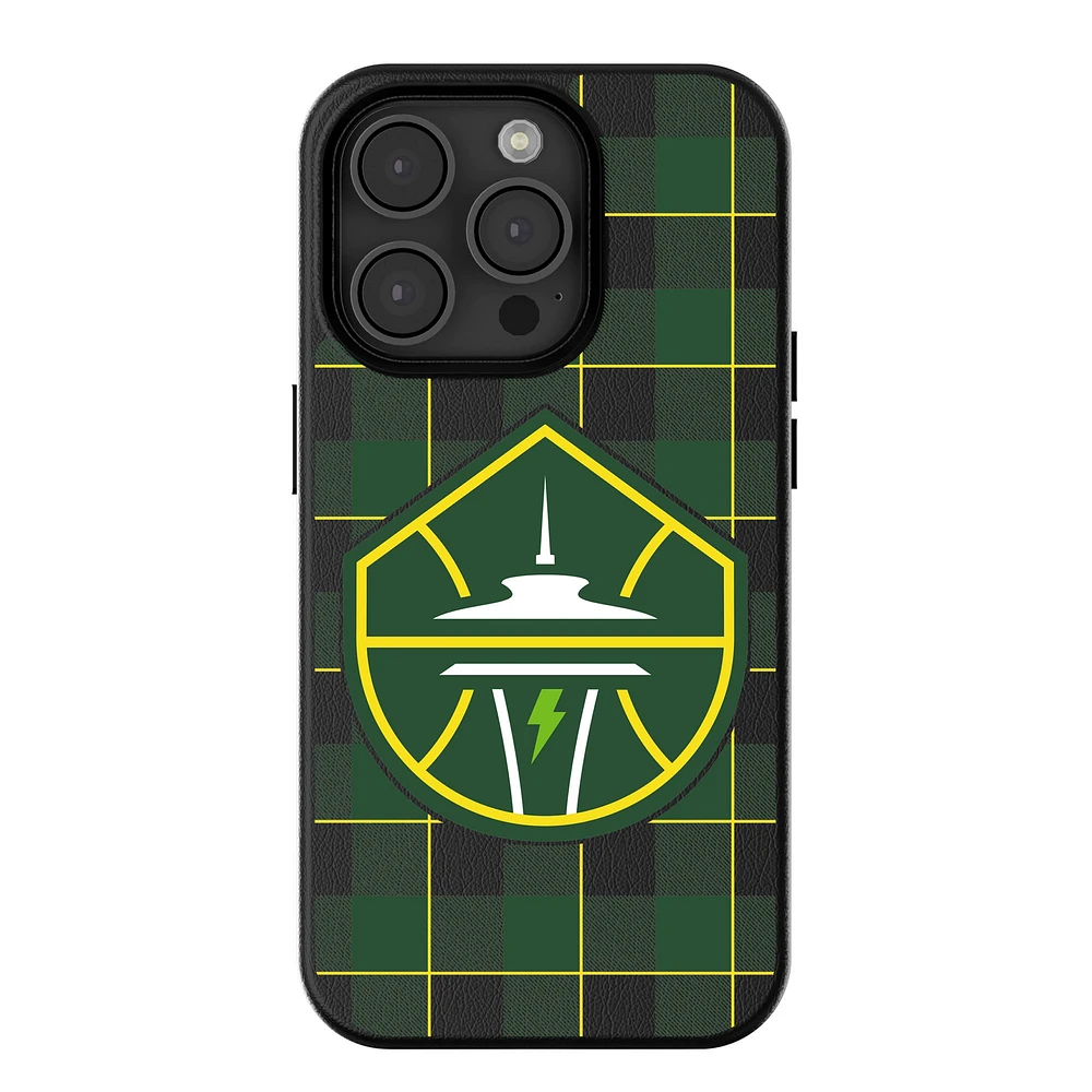 Keyscaper Seattle Storm Plaid Magnetic Bump iPhone Case