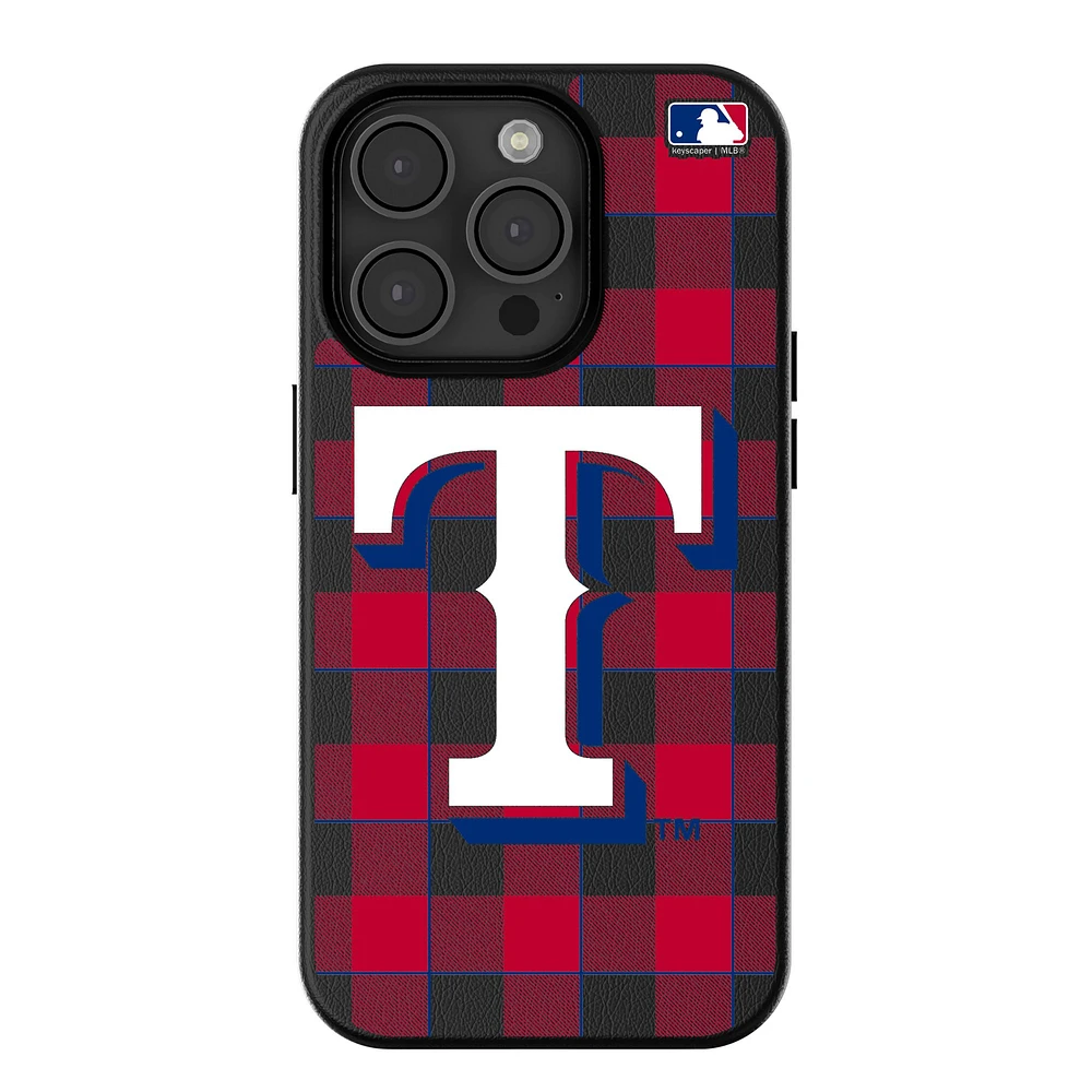 Keyscaper Texas Rangers Plaid Magnetic Bump iPhone Case