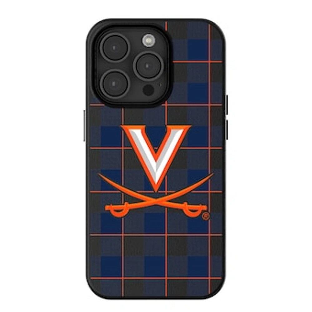Keyscaper Virginia Cavaliers Plaid Magnetic Bump iPhone Case