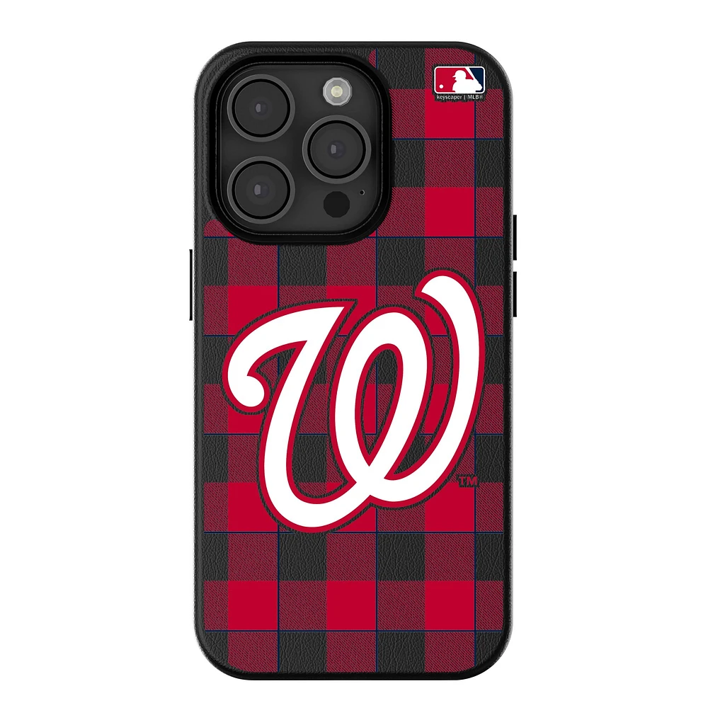 Keyscaper Washington Nationals Plaid Magnetic Bump iPhone Case