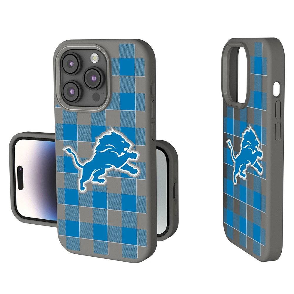 Keyscaper Detroit Lions Plaid Soft Touch iPhone Case