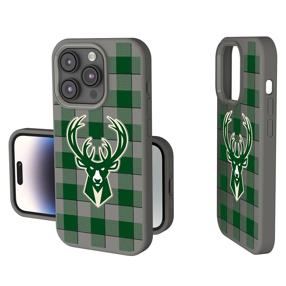 Keyscaper Milwaukee Bucks Plaid Soft Touch iPhone Case
