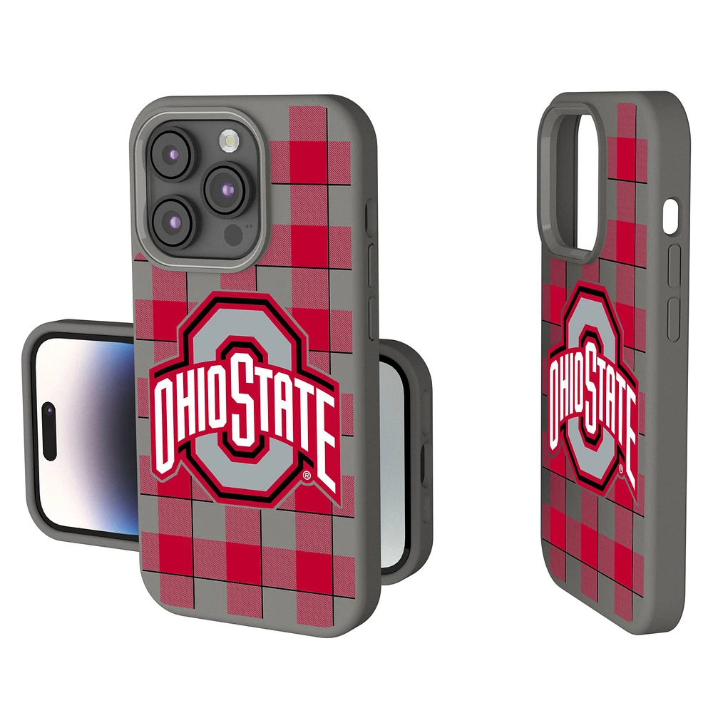 Keyscaper Ohio State Buckeyes Plaid Soft Touch iPhone Case