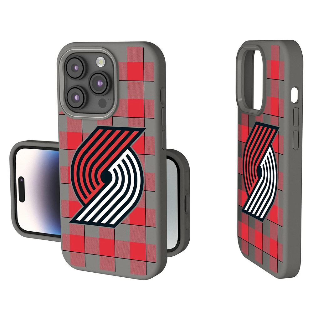 Keyscaper Portland Trail Blazers Plaid Soft Touch iPhone Case