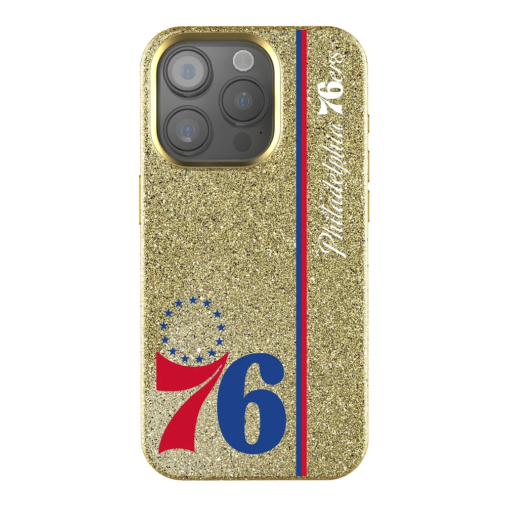 Keyscaper Philadelphia 76ers Sidebar Gold Bling iPhone Case