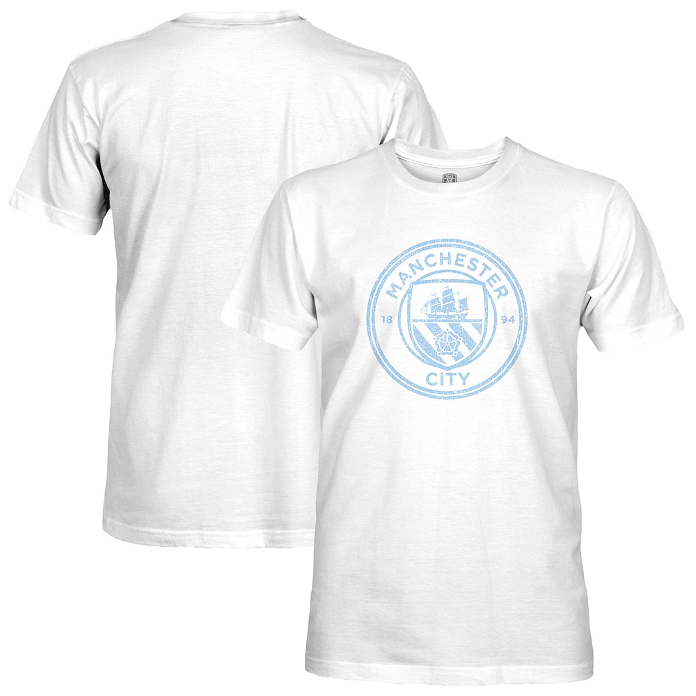 Men's 1863FC White Manchester City Mono Badge T-Shirt