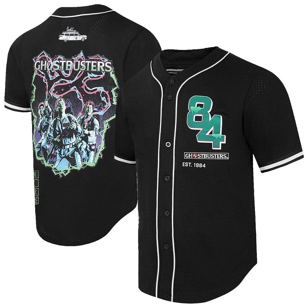 Men's Freeze Max Black Ghostbusters The Team Baseball Jersey