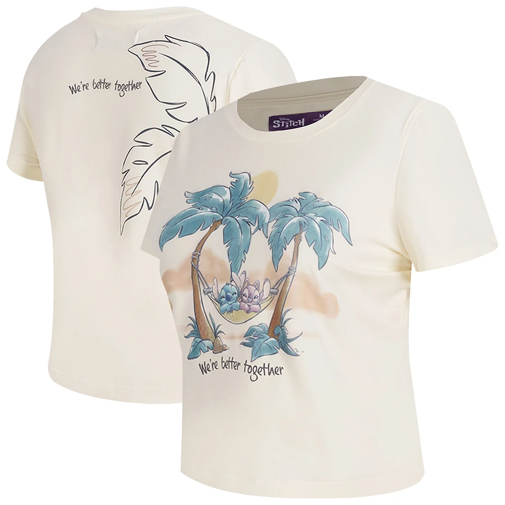 Women's Freeze Max Cream Lilo and Stitch Better Together Baby Doll T-Shirt