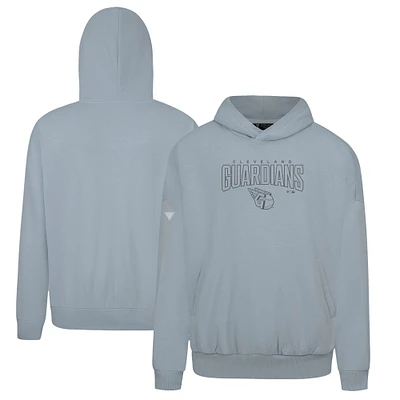 Men's Levelwear Gray Cleveland Guardians Contact Darkmoon Pullover Hoodie
