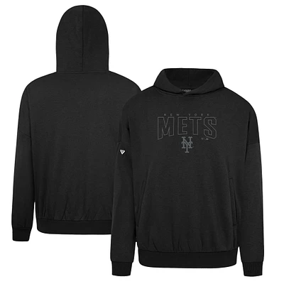 Men's Levelwear Black New York Mets Contact Darkmoon Pullover Hoodie