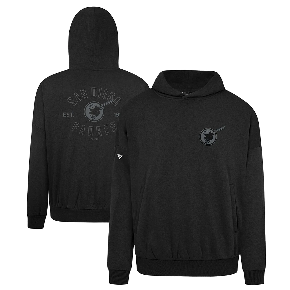 Men's Levelwear Black San Diego Padres Contact Nightfall Pullover Hoodie