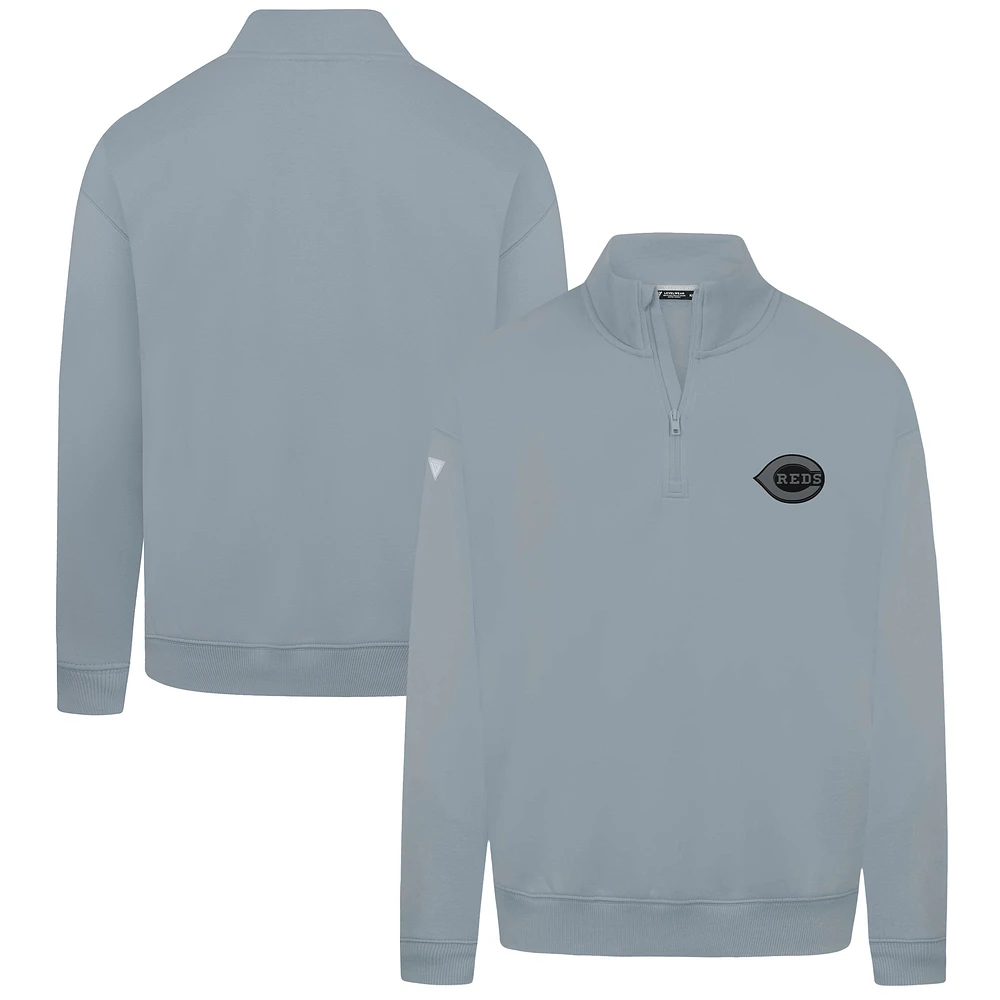 Men's Levelwear Gray Cincinnati Reds Murray Nightfall Quarter-Zip Top
