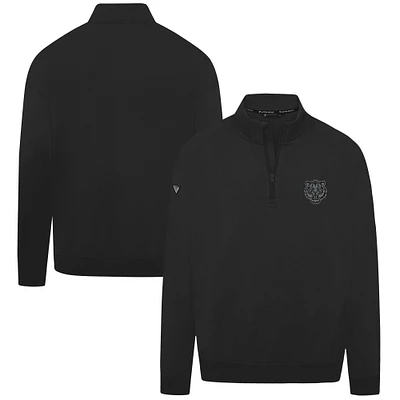 Men's Levelwear Black Detroit Tigers Murray Nightfall Quarter-Zip Top