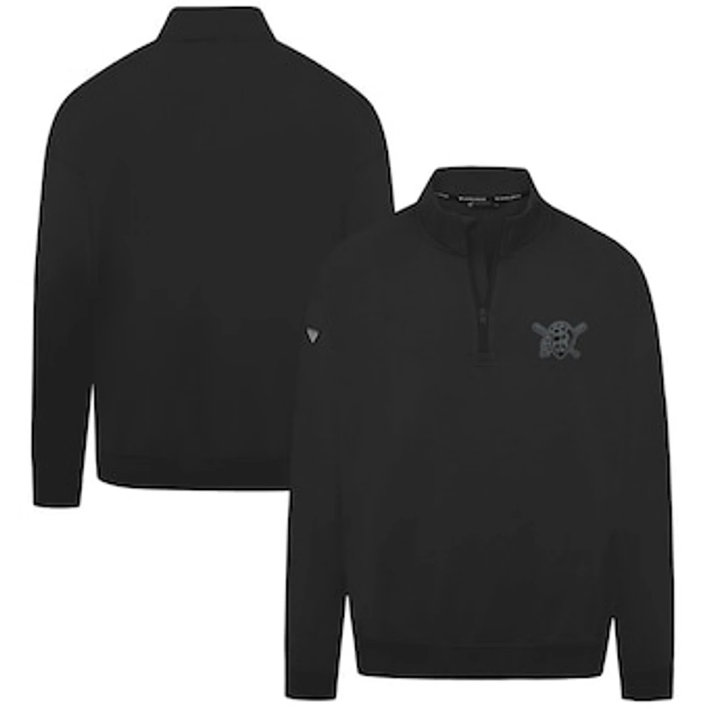 Men's Levelwear Black Pittsburgh Pirates Murray Nightfall Quarter-Zip Top