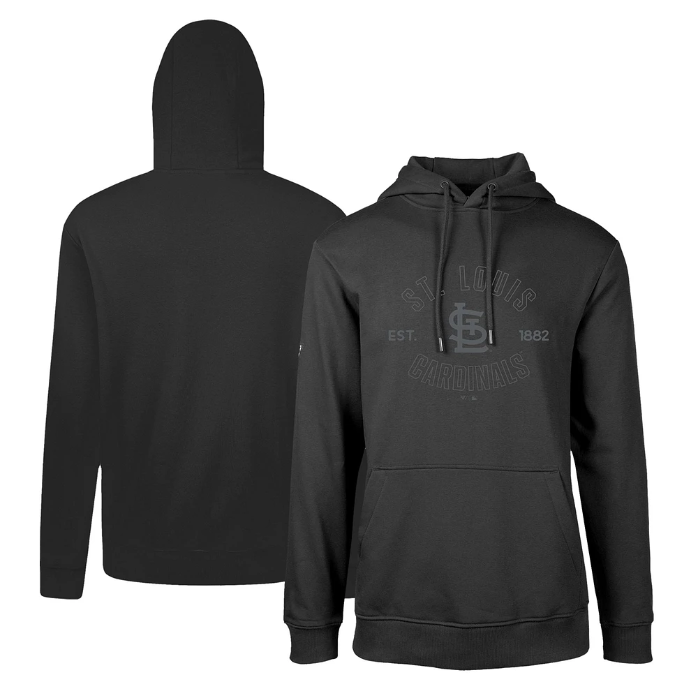Men's Levelwear Black St. Louis Cardinals Podium Abyssal Pullover Hoodie