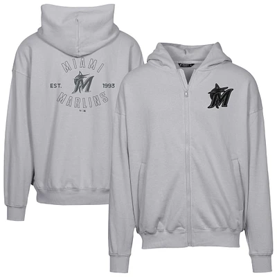 Men's Levelwear Miami Marlins Uphill Abyssal Full-Zip Hoodie