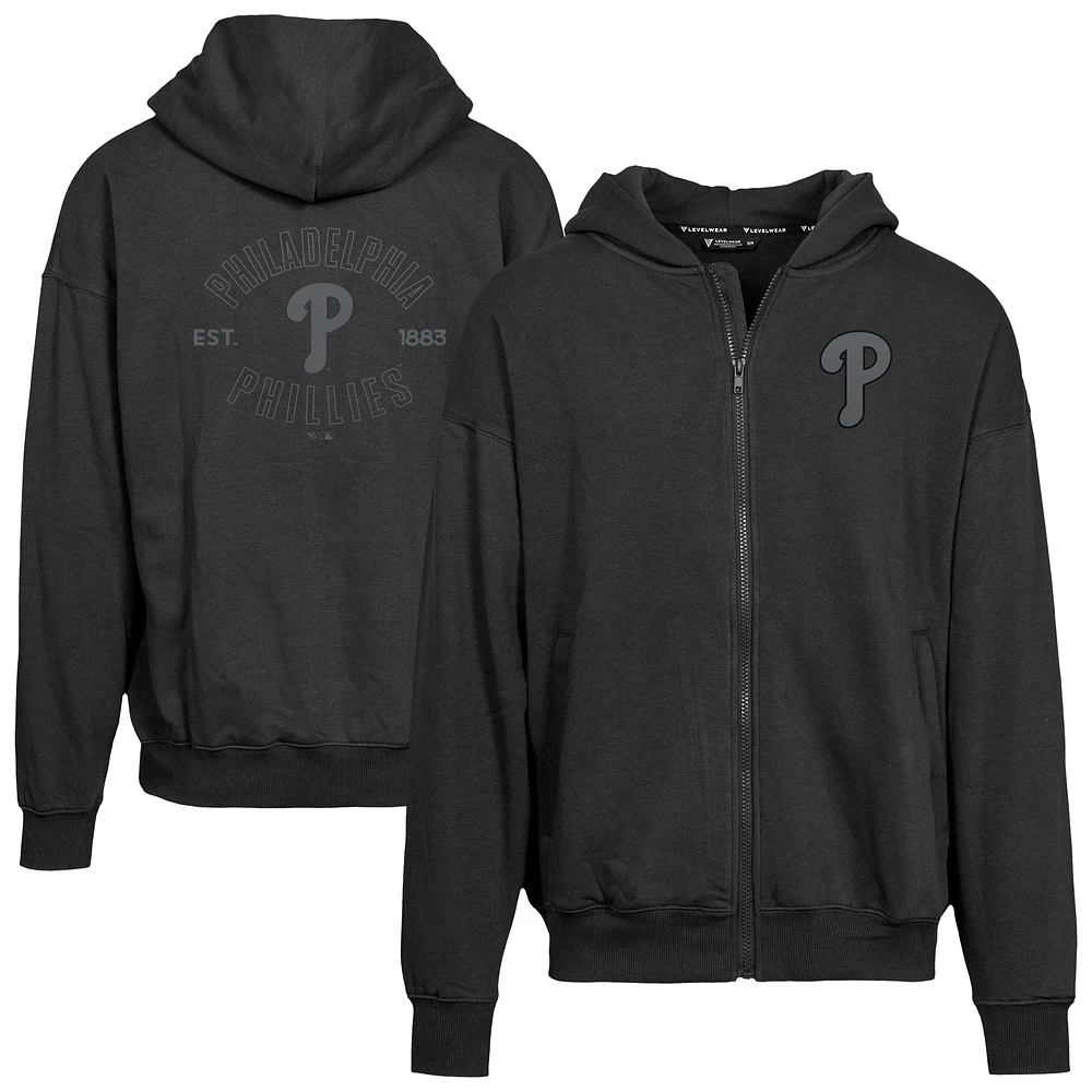 Men's Levelwear Philadelphia Phillies Uphill Abyssal Full-Zip Hoodie