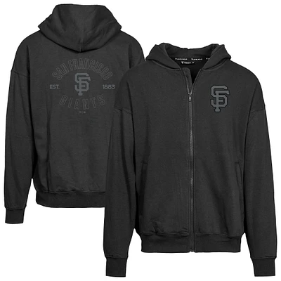 Men's Levelwear Black San Francisco Giants Uphill Abyssal Full-Zip Hoodie