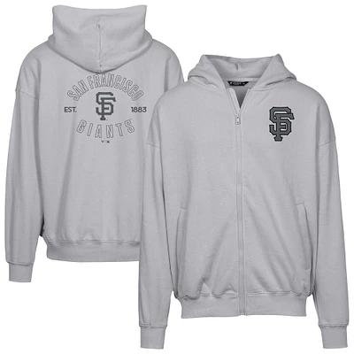 Men's Levelwear Gray San Francisco Giants Uphill Abyssal Full-Zip Hoodie