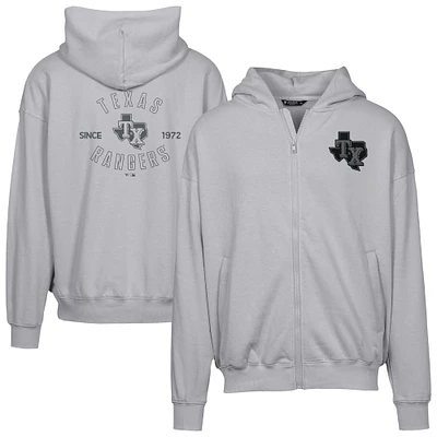 Men's Levelwear Gray Texas Rangers Uphill Abyssal Full-Zip Hoodie