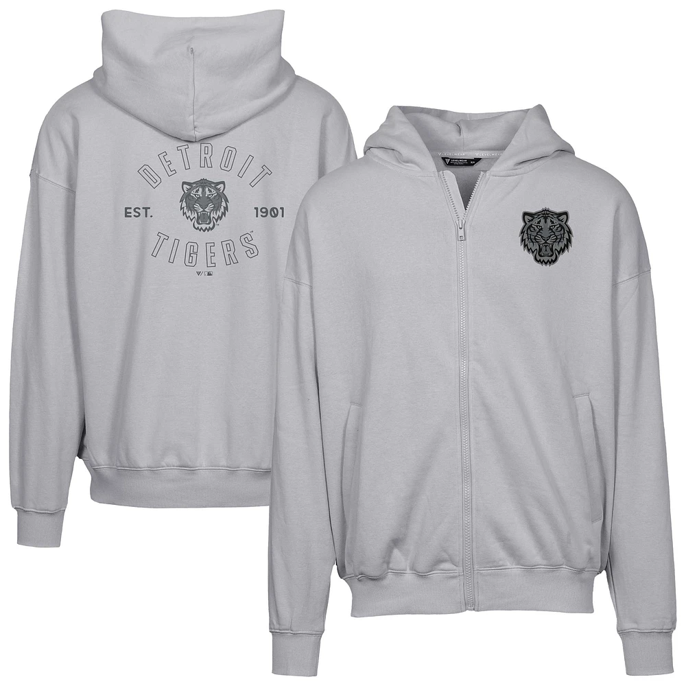 Men's Levelwear Detroit Tigers Uphill Abyssal Full-Zip Hoodie