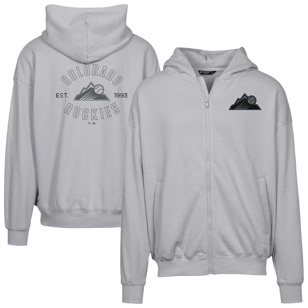 Men's Levelwear Colorado Rockies Uphill Abyssal Full-Zip Hoodie