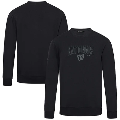 Men's Levelwear Black Washington Nationals Zane Darkmoon Pullover Sweatshirt