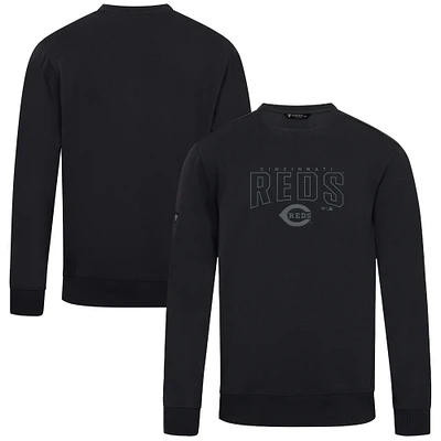 Men's Levelwear Black Cincinnati Reds Zane Darkmoon Pullover Sweatshirt
