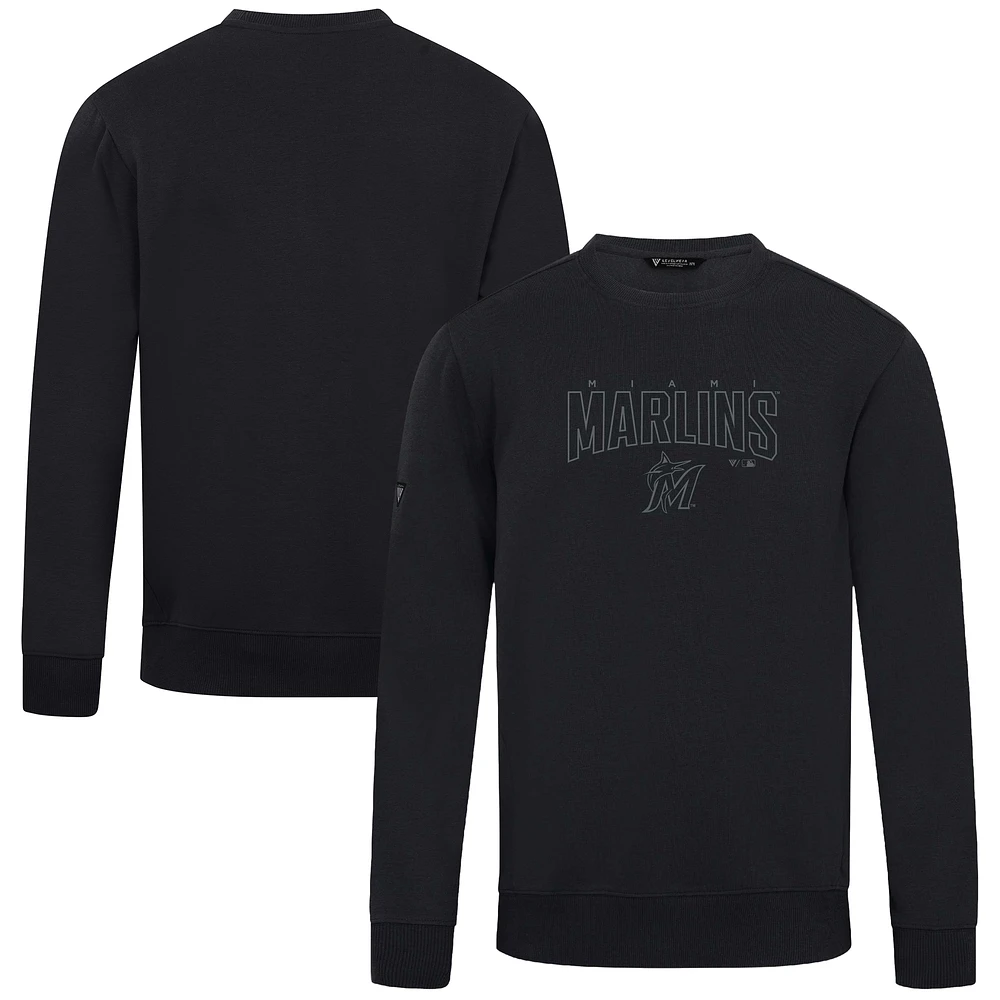 Men's Levelwear Black Miami Marlins Zane Darkmoon Pullover Sweatshirt