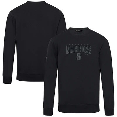 Men's Levelwear Black Seattle Mariners Zane Darkmoon Pullover Sweatshirt